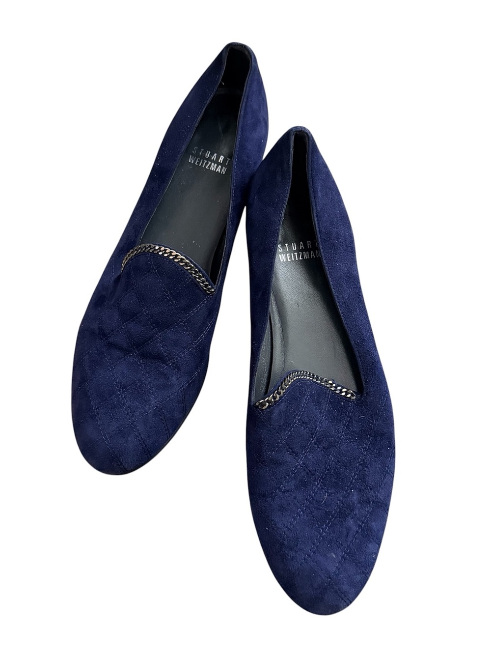 STUART WEITZMAN Shoes Low Heels Loafers Suede Blue Women's US 8